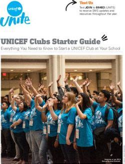 UNICEF UNITE CLUBS STARTER GUIDE.